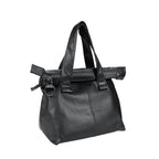 【25bis】Boston Bag in Black — Heritage Leather Travel Bag with Wide Gusset and Iconic Oversized Zipper, Made in Japan
