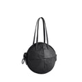 【25bis】Circle Tote in Black — Heritage Leather Circular Tote with Iconic Oversized Zipper and Cord-Core Handles, Made in Japan
