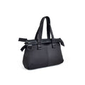 【25bis】Tote Bag in Black — A4 Leather Tote with Iconic Oversized Zipper and Pouch-Stitched Handles, Made in Japan
