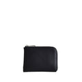 【super soft】L-Zip Mini Wallet in Black — Slim Cowhide Leather Wallet with 10 Card Slots, Made in Japan
