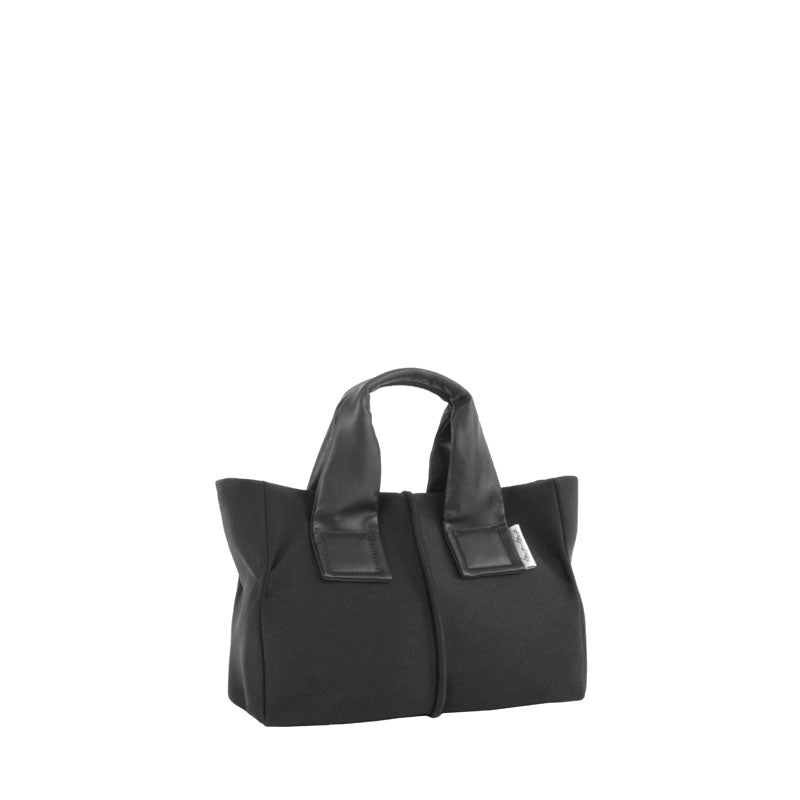 【wet】Tote Bag S in Black — Lightweight Water-Resistant Tote with Leather Handle, Made in Japan
