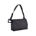 【hatome】Body Bag L in Black — Oversized Leather Slouchy Bag with Grommet Detail, Made in Japan
