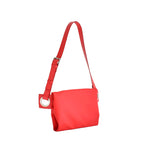 HATOME Rubber-Cho Body Bag M in Red — Waterproof with Leather Strap, Made in Japan
