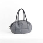 【25bis】Omanju Tote in Grey — Waterproof Tote Bag with Super Soft Leather Handles and Iconic 25bis Zipper, Made in Japan

