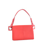 hatome Rubber-Cho Body Bag L in Red — Waterproof with Leather Strap, Made in Japan
