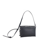 kawa-kawa tsuno Wide 2WAY Pochette Black Genuine Leather Made in Japan