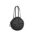 25bis｜rubber-cho｜Circle Tote in Black — Waterproof with Super Soft Leather Handles, Made in Japan
