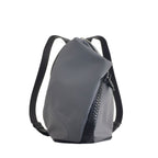 【25bis】rubber-cho｜Backpack in Grey — Waterproof Backpack with Super Soft Leather Straps and Wetsuit Back Panel, Made in Japan
